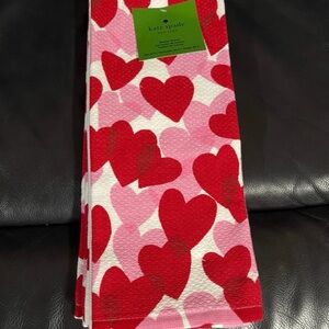 KATE SPADE Hearts Kitchen Towels Set of 3 - Kate Spade Kitchen Towels Valentines